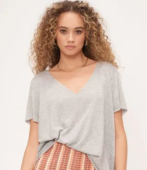 Project Social T Original Textured V - Heather Grey thumbnail 1