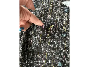 Bloomingdale's Women's Tweed Jacket Size 4 Black thumbnail 4