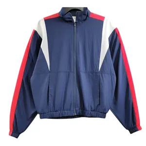 Reebok Womens Track Jacket XS Blue Red White Colorblock Full Zip Vector Sports thumbnail 1