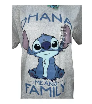 Disney Gray Short Sleeve Tee with Stitch Design size Medium New blue and gray thumbnail 2