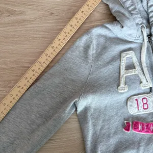 Abercrombie & Fitch Medium Full Zip Hoodie Classic Y2K 2000s Logo‎ Grey thumbnail 8