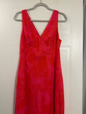 Showpo Midi Pink Floral Dress thumbnail 1