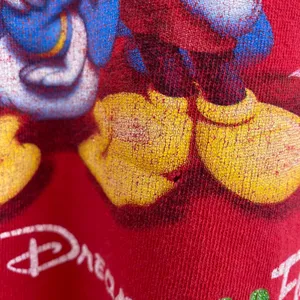 Y2k Vintage Disney Mickey Mouse & Friends T-Shirt Red Cotton Womens Size Medium thumbnail 3