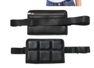 Amanda Uprichard NWT Black Quilted Belt Bag Crossbody Waist Bag thumbnail 1