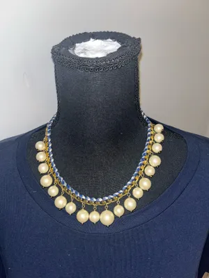 Kate Spade Pearl & Gingham Necklace  thumbnail 6