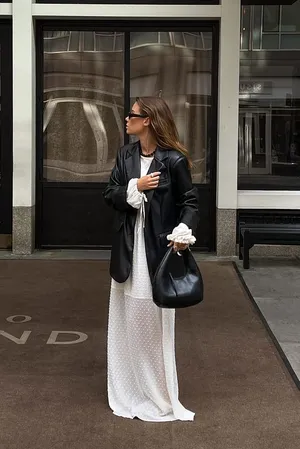NA-KD Maxi Oversized PU Blazer thumbnail 11
