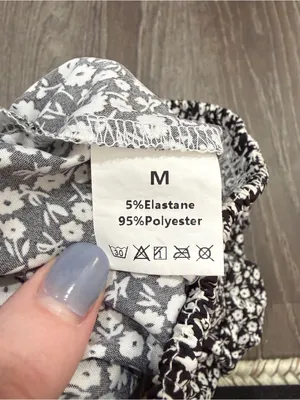 Shein Black and White Floral High Rise Shorts thumbnail 3