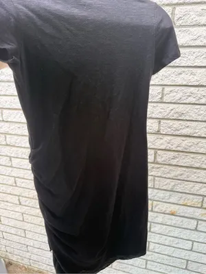 Wasabi + Mint Women’s Black Short Sleeve Ruched Side Dress thumbnail 9