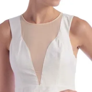 Keepsake the Label Sheer Peek A Boo White Peplum Dress thumbnail 3