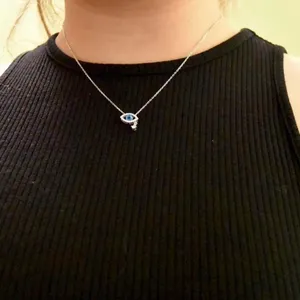 Small Evil Eye Necklace Blue thumbnail 5