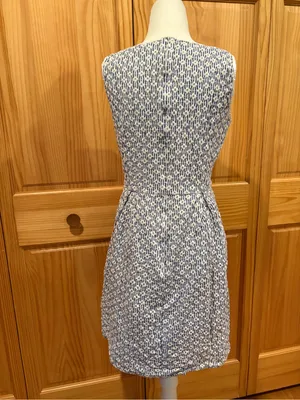 Brooks Brothers Broderie Anglaise Mini Dress Blue White Eyelet Embroidered Sz 10 thumbnail 2