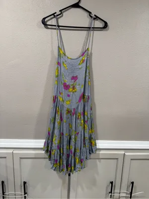 Free People Circle of Flowers Mini Slip Dress thumbnail 3