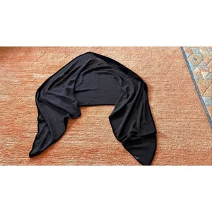 Black Vintage Velvet Burnout Scarf Sheer Floral Shawl thumbnail 5