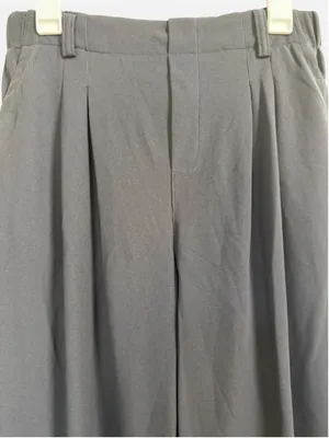 Halara High Waisted Plicated Side Pocket Wide Leg Waffle Work Pants Size L(Petit thumbnail 5