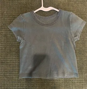 Brandy Melville/John Galt Forest Green Cropped Baby Tee thumbnail 1