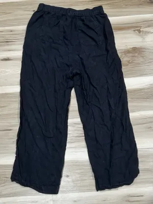 Patagonia Black Wide Leg Hemp Pants Women’s Medium thumbnail 3