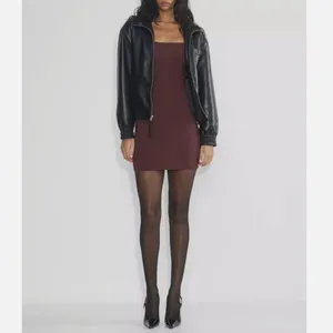 New Without Tags BROWN Babaton Contour Square Neck Long Sleeve Mini Dress thumbnail 5