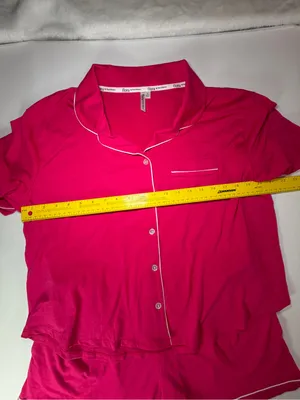 Flora Nikrooz Fuchsia Short Pajama Set with Contrast Piping thumbnail 3