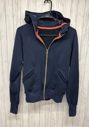Womens Size 6 Lululemon Navy Blue Zip Up Sweatshirt thumbnail 1
