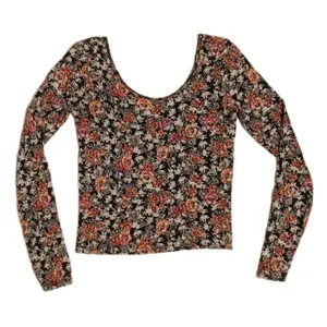 Map To Mars Crop Long Sleeve Sz M Y2K 90s Goblin Whimsygoth Boho Indie Grunge thumbnail 1