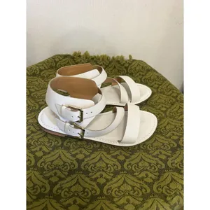Anthropologie Women's Sandals White With Gold Accents Size 6 M thumbnail 5