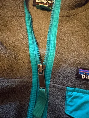 Patagonia Blue and Gray Synchilla Zip Up Fleece thumbnail 5