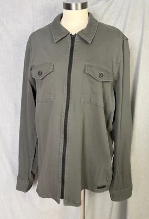 Civil‎ Society Olive Shirt Jacket XL Soft Brushed Stretch Twill Utility Layer thumbnail 1