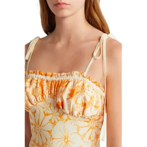 Free People Retro Daisy Asymmetric Slip dress Size Medium NWT thumbnail 4