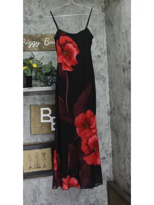 NWT Aqua Floral Mesh Maxi Dress DC9891BL Red Floral S thumbnail 3