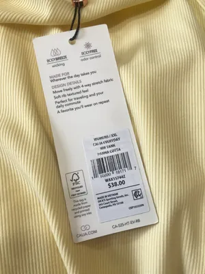 Calia Women's Everyday Rib Tank in Panna Cotta size XXL NWT thumbnail 6