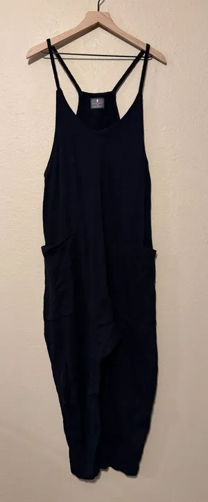 Free People Movement onsie textured black Size Medium thumbnail 1