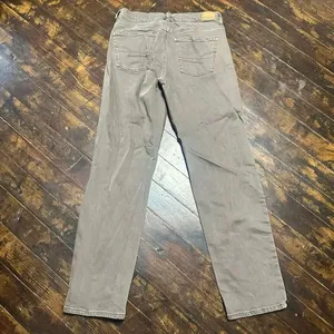 American Eagle 10 light brown 90’s straight high rise jeans thumbnail 3