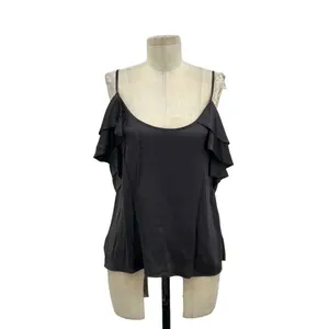 Cami NYC Samantha Cold Shoulder‎ Silk Top In Slate Gray Silk Size Small thumbnail 3