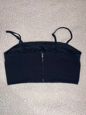 Lulu’s Embroidered Navy Crop Tank thumbnail 6