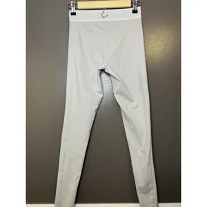 Lounge Leggings Womens Medium White Logo Waist Stretch Ankle Pants Gym Athletic thumbnail 4