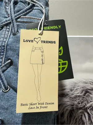 Love trends denim mini skort Size XS thumbnail 2