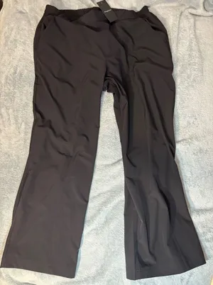 Fabletics Black Wide Leg Trousers Side Zip Pockets XXL 1XT FB6059 NWT thumbnail 1