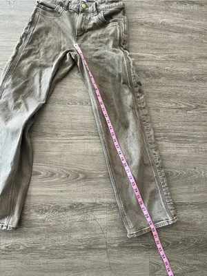 American Eagle Stovepipe Jeans Womens 2 Brown Taupe High Rise Straight Stretch thumbnail 13
