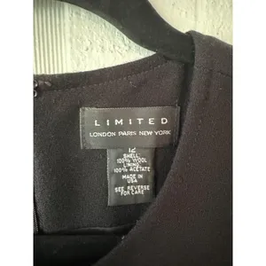 The Limited Vintage Black Wool Dress Sheath Career Office Size 12 Made in‎ USA thumbnail 6