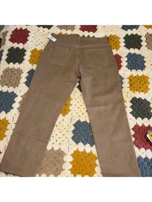 GAP NWT $80 Cheeky Straight High Rise 32 / 14R Pants Khaki Woman’s New Denim thumbnail 4
