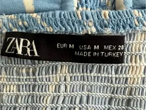 Zara Blue crop top – Size Medium Corset Boho Streetwea thumbnail 4