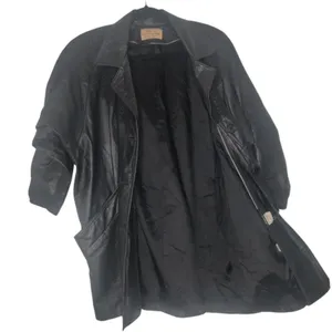 Vintage Black leather jacket sz 6/8 thumbnail 3