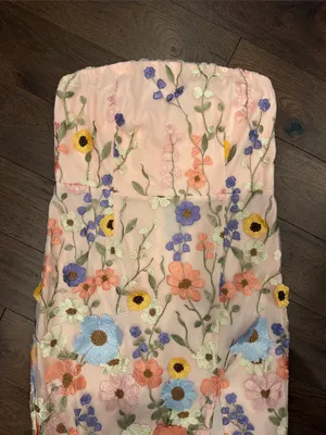 VICI Cassie Strapless Floral Embroidered Midi Dress Large NWT - C39-311 thumbnail 2