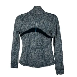 lululemon athletica Define Jacket Brushed‎ Herringbone Gray Blue Alberta size 6 thumbnail 4
