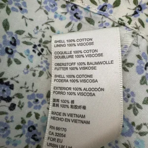 Free People Petunia Mini Dress Small Blue Floral Smocked Boho Cottagecore‎ thumbnail 14