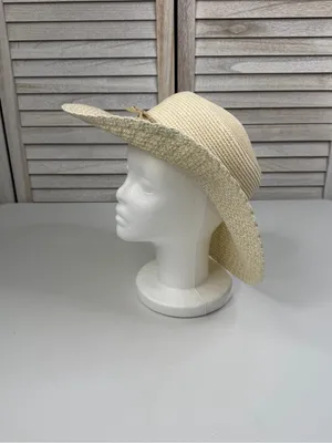 NINE WEST Women's Floppy Scalloped Woven Sunhat Beach Vacation Coastal-OS thumbnail 3