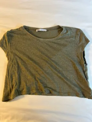Zara Green Cropped Tee thumbnail 2