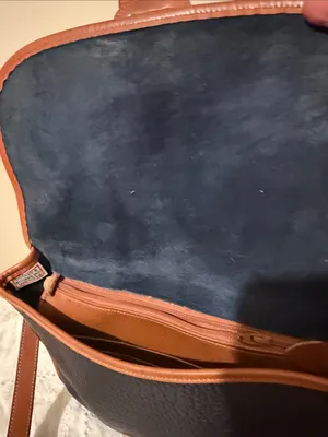 Dooney & Bourke Black Pebbled Leather Crossbody with Brown Trim thumbnail 10