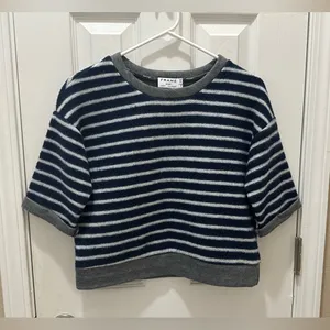 FRAME short sleeve cropped striped sweater size XS thumbnail 11