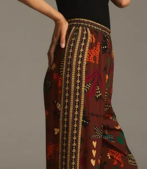 Farm Rio Tropical Print Pull-On Straight Leg Pants, Size M thumbnail 3